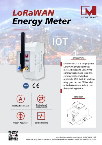 IVY LoRaWAN Smart Meter EM114039-01