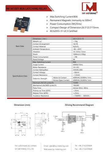 IVY Motor Latching Relay IM-M1001