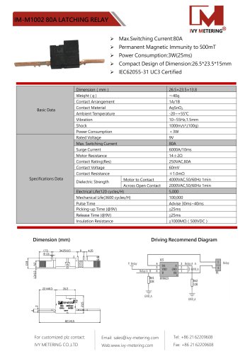 IVY Motor Latching Relay IM-M1002