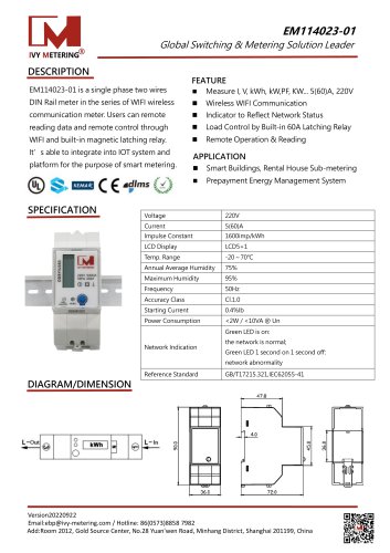 IVY WIFI Smart Meter EM114023-01