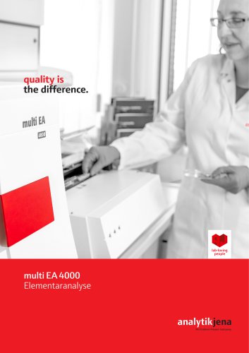 multi EA 4000: f&uuml;r die Makro Element Analyse