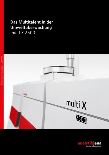 multi X 2500: f&uuml;r AOX/EOX/POX Analysen
