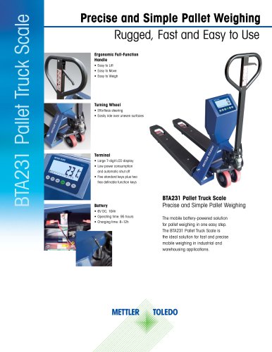 BTA231 Pallet Truck Scale