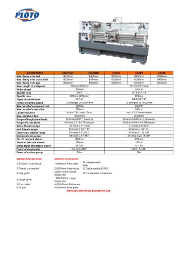 Conventional lathe