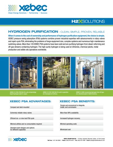 Hydrogen Purification Systems H2X Solutions