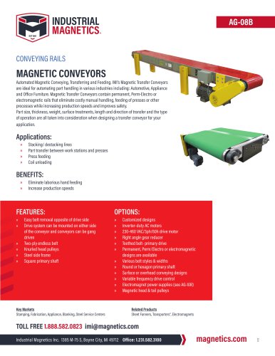 CONVEYING RAILS MAGNETIC CONVEYORS