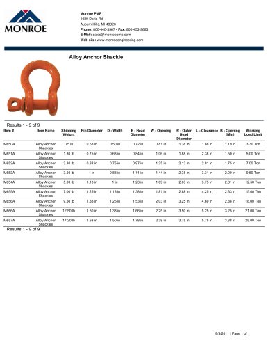 Alloy Anchor Shackle