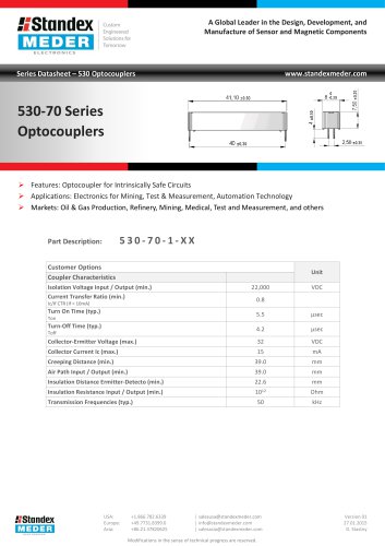 Optocoupler 530-70 Series