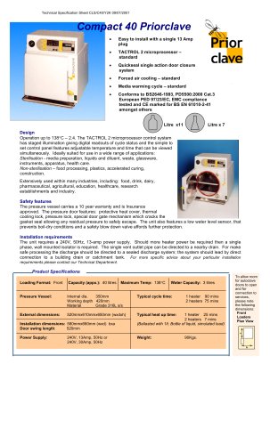 Compact 40 - 40L Benchtop Datasheet 