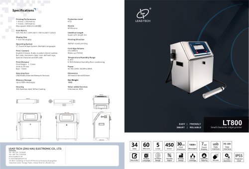 LEAD TECH CIJ Printer LT800