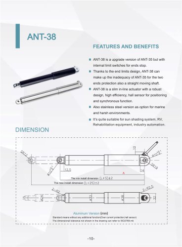 Antuator linear actuator ANT-38
