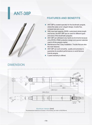 Antuator linear actuator ANT-38P