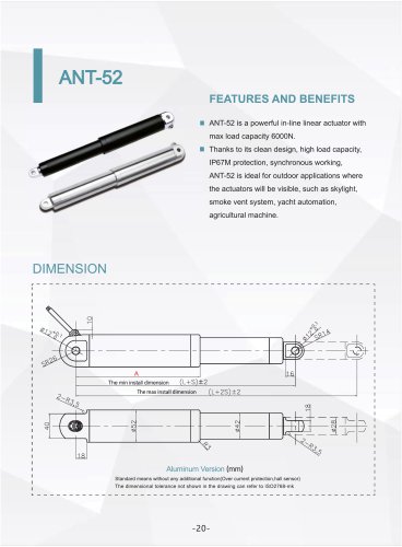 Antuator linear actuator ANT-52