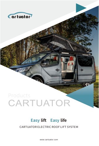Cartuator electric roof lift system