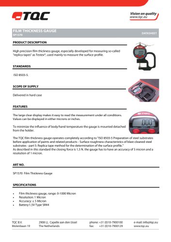 FILM THICKNESS GAUGE