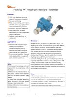 PCM350 (WTR02) Flush Pressure Transmitter