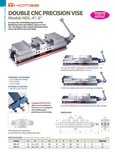 HDL DOUBLE CNC PRECISION VISE