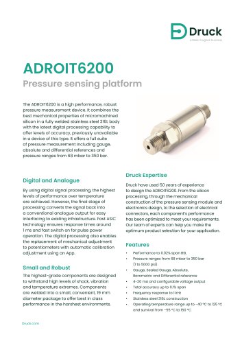 ADROIT 6200 Pressure Sensor