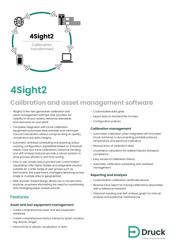 Druck 4Sight2 Calibration and Asset Management Software