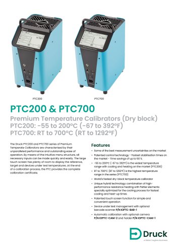 Druck PTC200 and PTC700