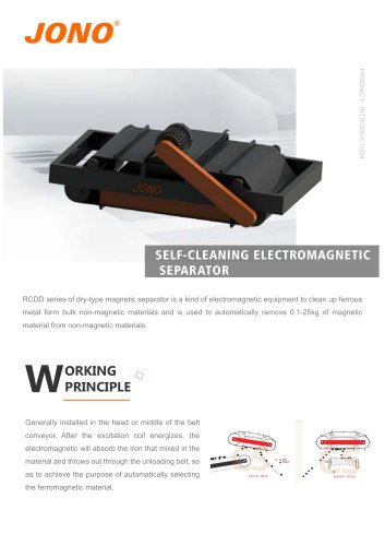 Self-cleaning Electromagnetic Separator - Jono