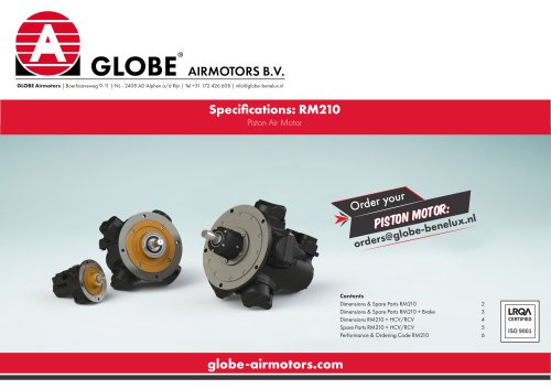 Radial piston air motor RM210 Series