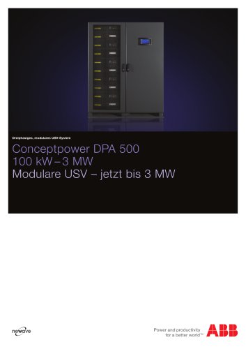 Conceptpower DPA 500 - UPS modulare, ora fino a 3 MW