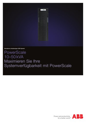 PowerScale 10 - 50 kVA - Maximieren Sie Ihre Systemverfügbarkeit mit PowerScale