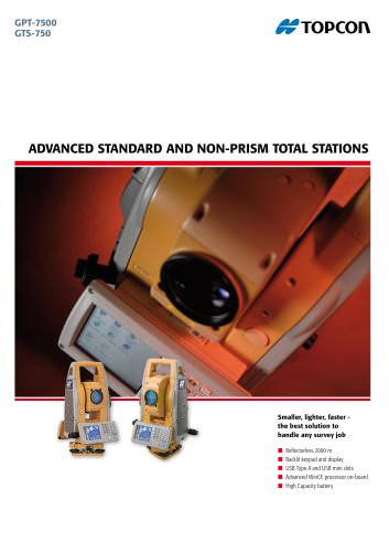 Advanced Standard and Non-Standard Total Stations (GPT-7500, GTS-750)