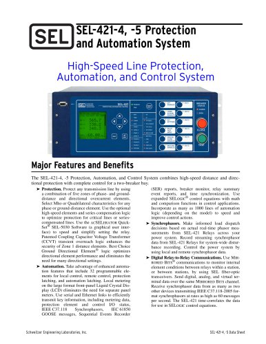 SEL-421-4, -5 Protection and Automation System