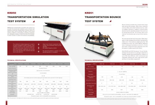 KRD50 & KRD51 Transportation Simulation Testing Machine Bounce testing