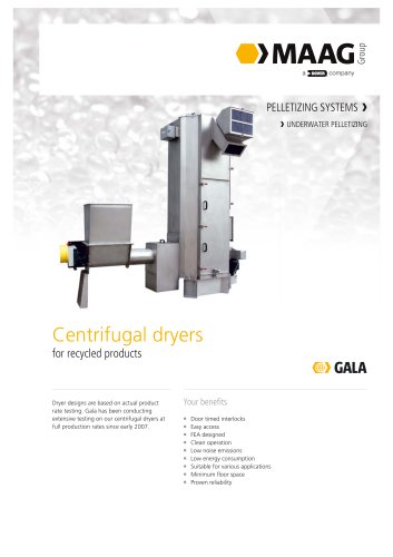 Centrifugal Dryer for Recycled Products