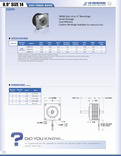 HIGH TORQUE MOTOR 3509V