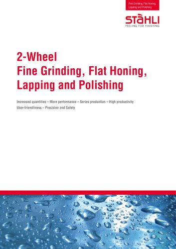 2-Wheel Fine Grinding, Flat Honing, Lapping and Polishing