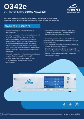 E-Series - 0342e - ozone analyzer for air quaity monitoring