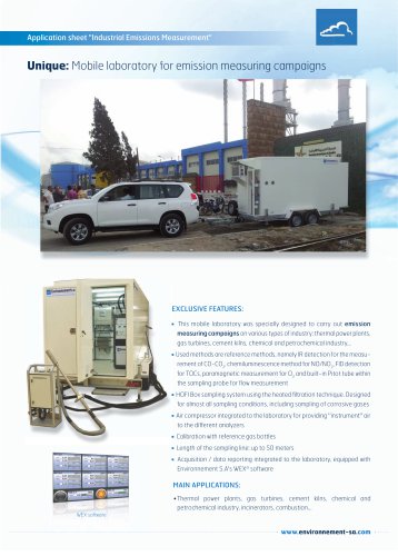 Mobile stack pollution monitoring system ( CEMS )