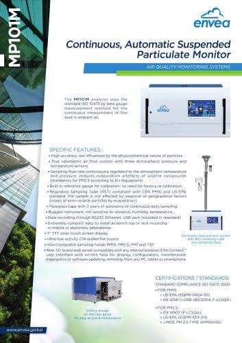 MP101M - PM10, PM2.5, TSP continuous particulate monitor