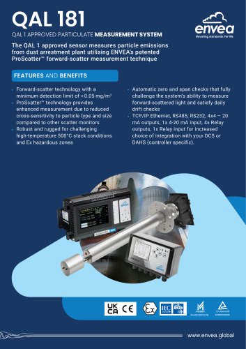QAL 181 CEMS Certified particulate monitor