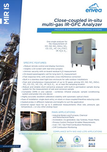 In situ stack multi-gas analyzer IR-GFC MIR-IS