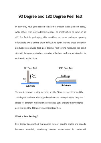 Saicheng 90 Degree and 180 Degree Peel Test