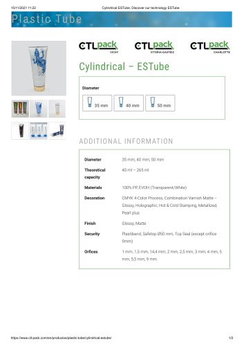 Cylindrical &ndash; ESTube