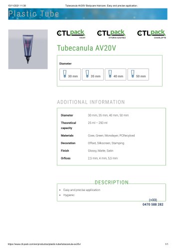 Tubecanula AV20V