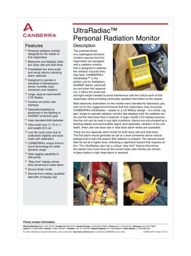 digital dosimeter UltraRadiac™ Personal Radiation Monitor