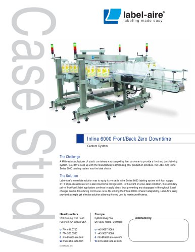 Inline 6000 Front/Back Zero Downtime