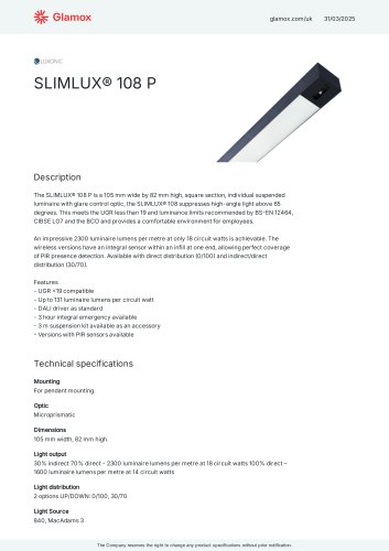 SLIMLUX&reg; 108 P
