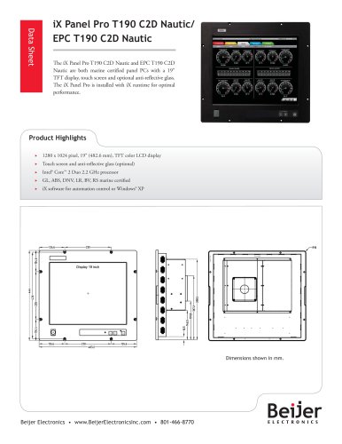iX Panel Pro T190 C2D Nautic/ EPC T190 C2D Nautic