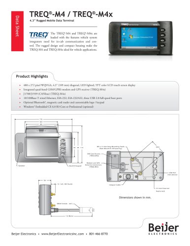 Rugged and Wireless TREQ-M4/M4x Data Sheet