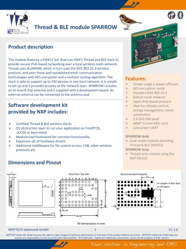 Thread & BLE module SPARROW