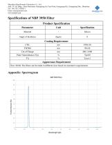 MemsFrontier NBP 3950 Infrared Filter