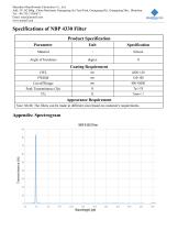 MemsFrontier NBP 4330 Infrared Filter